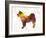 American Akita in Watercolor-paulrommer-Framed Art Print