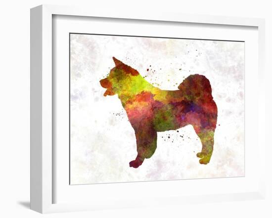 American Akita in Watercolor-paulrommer-Framed Art Print