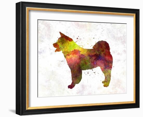 American Akita in Watercolor-paulrommer-Framed Art Print