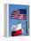 American and Texan Flags, Texas, USA-Ethel Davies-Framed Premier Image Canvas