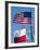 American and Texan Flags, Texas, USA-Ethel Davies-Framed Photographic Print