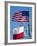 American and Texan Flags, Texas, USA-Ethel Davies-Framed Photographic Print