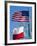 American and Texan Flags, Texas, USA-Ethel Davies-Framed Photographic Print