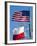 American and Texan Flags, Texas, USA-Ethel Davies-Framed Photographic Print