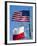 American and Texan Flags, Texas, USA-Ethel Davies-Framed Photographic Print