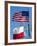 American and Texan Flags, Texas, USA-Ethel Davies-Framed Photographic Print