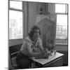 American Artist Honore Desmond Sharrer (1970 - 2009) in Her Studio, February 1950-W^ Eugene Smith-Mounted Photographic Print