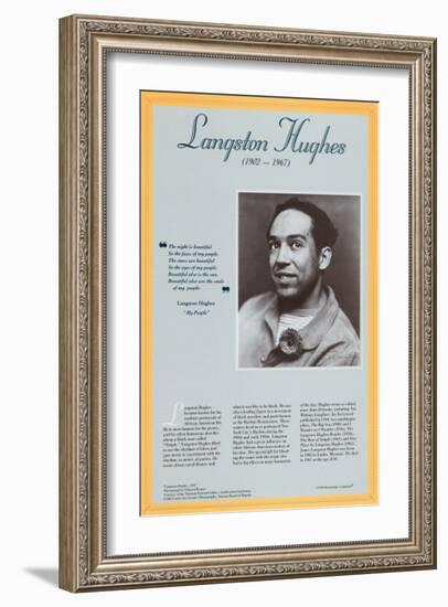 American Authors of the 20th Century - Langston Hughes-null-Framed Art Print