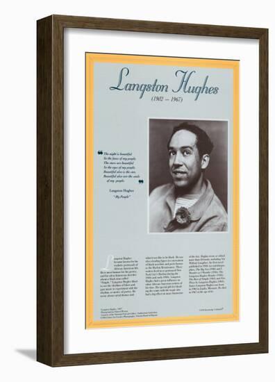 American Authors of the 20th Century - Langston Hughes-null-Framed Art Print