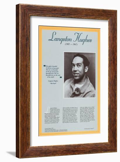 American Authors of the 20th Century - Langston Hughes-null-Framed Art Print