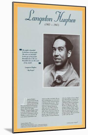 American Authors of the 20th Century - Langston Hughes-null-Mounted Art Print