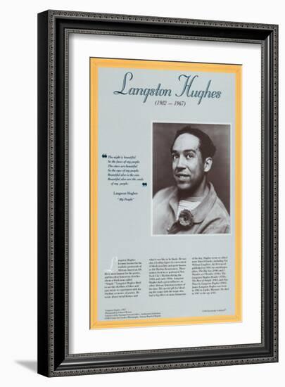 American Authors of the 20th Century - Langston Hughes-null-Framed Art Print