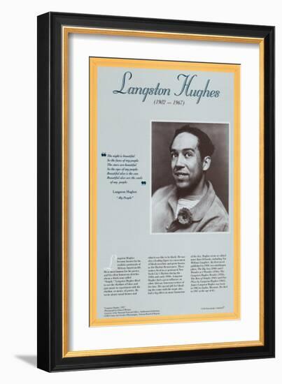 American Authors of the 20th Century - Langston Hughes-null-Framed Art Print