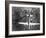 American B-29 Super Fortress Bomber over Nakajima Aircraft Co.-null-Framed Photo