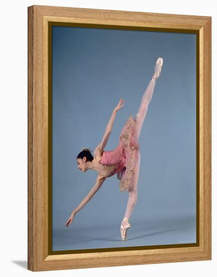 American Ballet Theater Ballerina Paloma Herrera in Graceful Move Ballet "Themes and Variations"-Ted Thai-Framed Premier Image Canvas