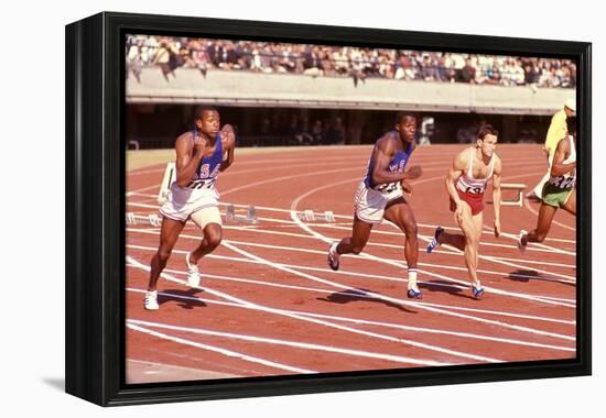 American Bob Hayes (Center) at Tokyo 1964 Summer Olympics, Japan-Art Rickerby-Framed Premier Image Canvas