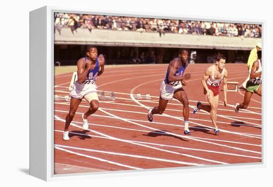 American Bob Hayes (Center) at Tokyo 1964 Summer Olympics, Japan-Art Rickerby-Framed Premier Image Canvas