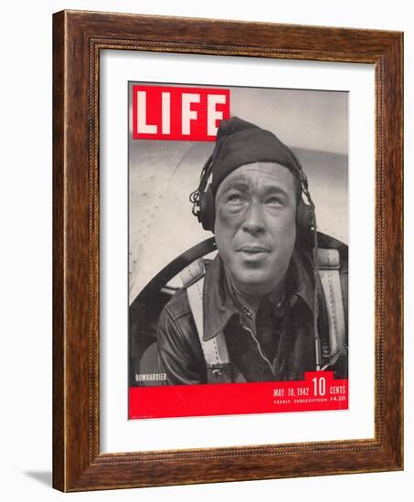 American Bombadier Cadet Exits his Training Plane After Target Practice, May 18, 1942-William C. Shrout-Framed Photographic Print