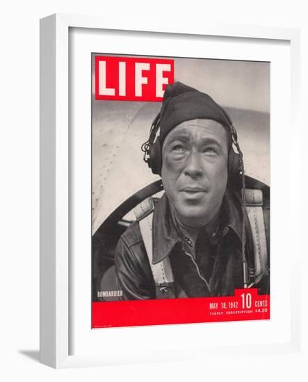 American Bombadier Cadet Exits his Training Plane After Target Practice, May 18, 1942-William C. Shrout-Framed Photographic Print