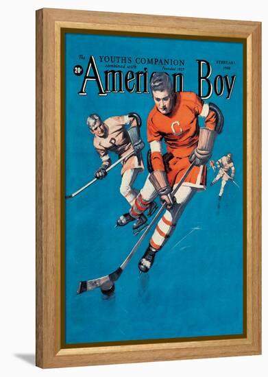 American Boy Hockey Cover-null-Framed Stretched Canvas