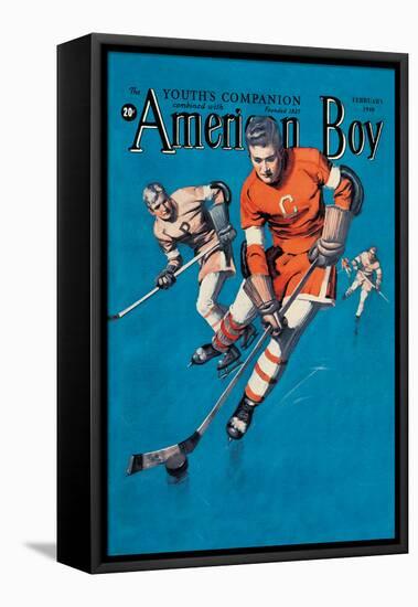 American Boy Hockey Cover-null-Framed Stretched Canvas