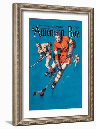 American Boy Hockey Cover-null-Framed Art Print