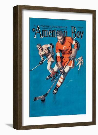 American Boy Hockey Cover-null-Framed Art Print