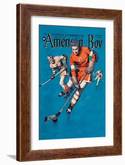 American Boy Hockey Cover-null-Framed Art Print