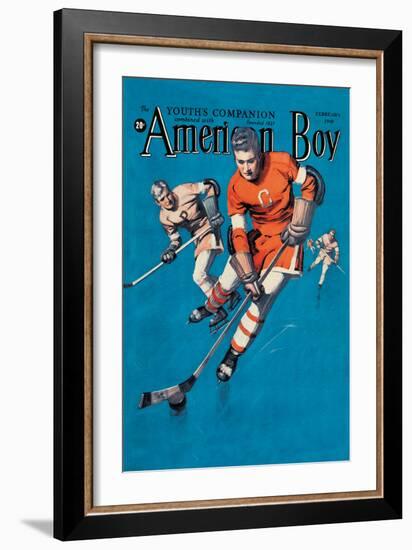 American Boy Hockey Cover-null-Framed Premium Giclee Print