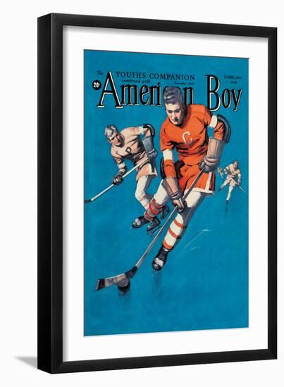 American Boy Hockey Cover-null-Framed Premium Giclee Print