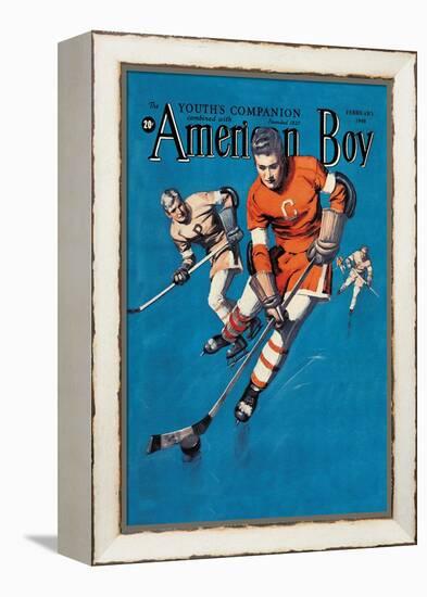 American Boy Hockey Cover-null-Framed Stretched Canvas