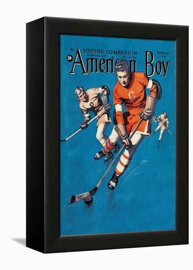 American Boy Hockey Cover-null-Framed Stretched Canvas