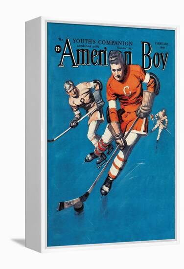 American Boy Hockey Cover-null-Framed Stretched Canvas