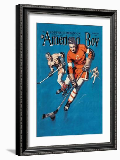 American Boy Hockey Cover-null-Framed Art Print