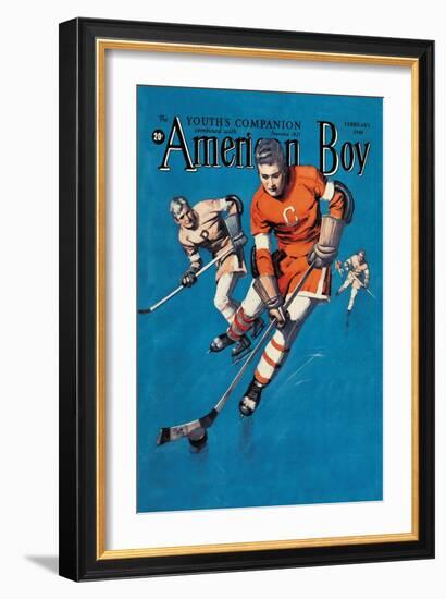 American Boy Hockey Cover-null-Framed Art Print