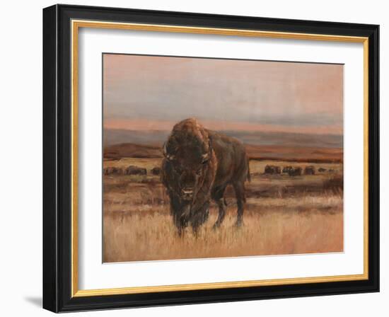 American Buffalo on the Plains I-Ethan Harper-Framed Art Print