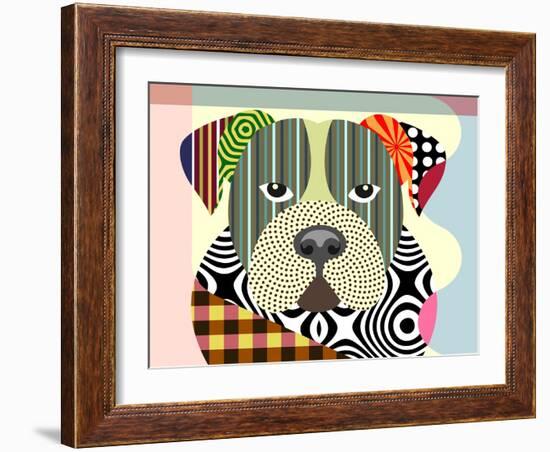 American Bulldog-Lanre Adefioye-Framed Giclee Print