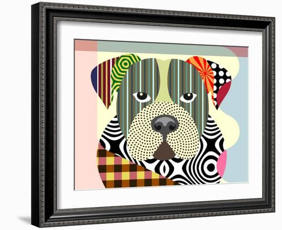 American Bulldog-Lanre Adefioye-Framed Giclee Print