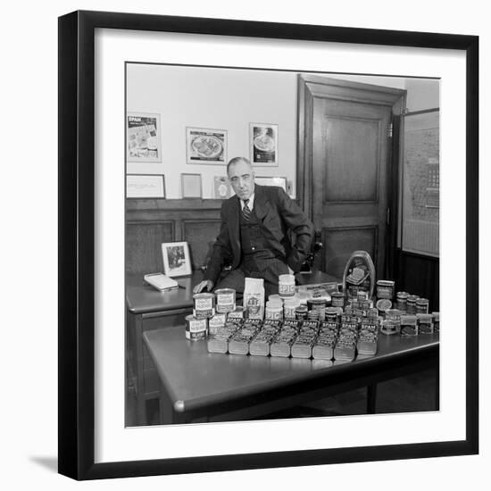 American Businessman and President of the Hormel Foods Corporation, Austin, Minnesota, 1946-Wallace Kirkland-Framed Premium Photographic Print