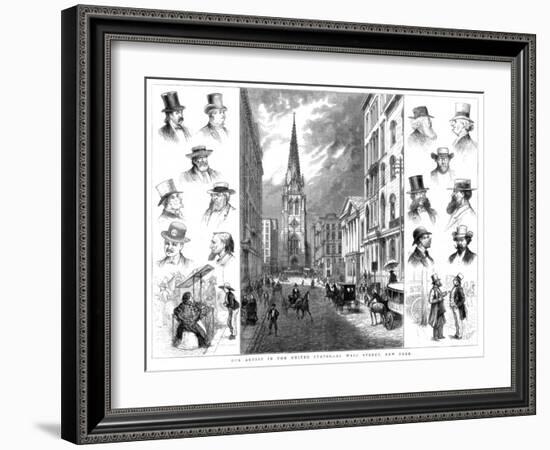 American Businessmen and Wall Street, New York, USA, 1877-null-Framed Giclee Print