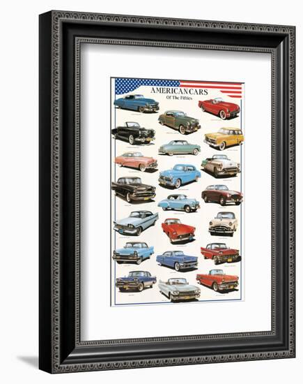 American Cars of the Fifties-null-Framed Art Print