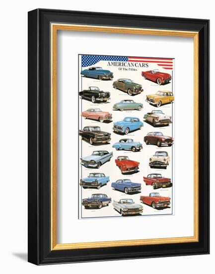 American Cars of the Fifties-null-Framed Art Print