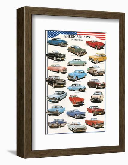 American Cars of the Fifties-null-Framed Art Print