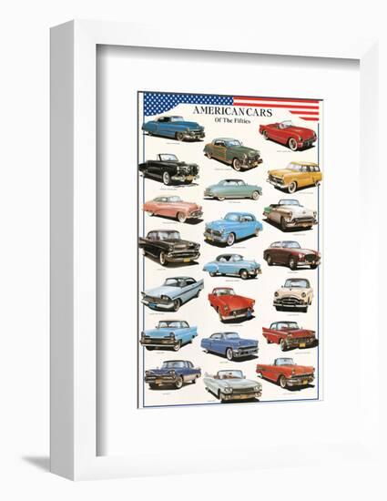 American Cars of the Fifties-null-Framed Art Print