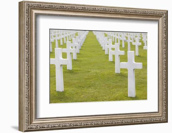 American Cemetery and Memorial, Colleville Sur Mer, Normandy, France-Walter Bibikow-Framed Photographic Print