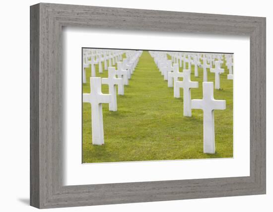 American Cemetery and Memorial, Colleville Sur Mer, Normandy, France-Walter Bibikow-Framed Photographic Print