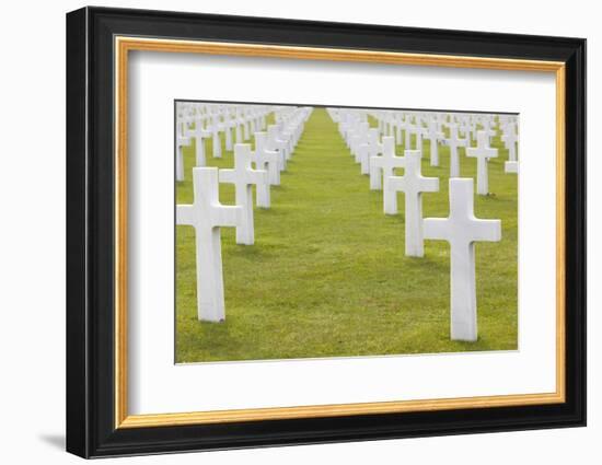 American Cemetery and Memorial, Colleville Sur Mer, Normandy, France-Walter Bibikow-Framed Photographic Print