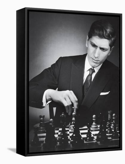 American Chess Champion Robert J. Fisher Playing a Match-Carl Mydans-Framed Premier Image Canvas