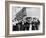 American Children of Japanese, German and Italian Heritage, Pledging Allegiance to the Flag-Dorothea Lange-Framed Photographic Print