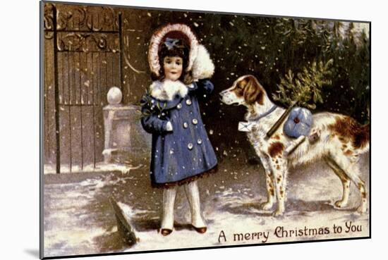 American Christmas Card-null-Mounted Giclee Print